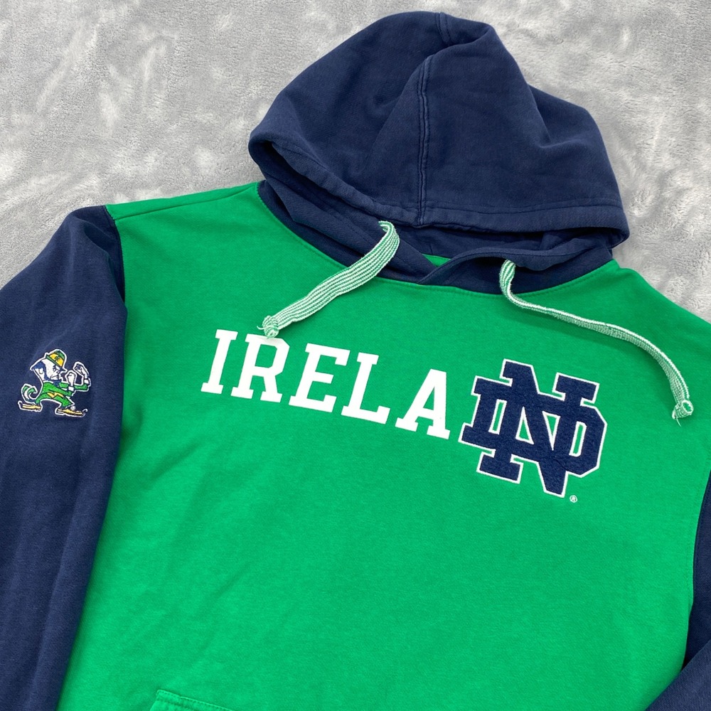 Lansdowne Notre Dame Heritage Collection Ireland Hoodie Green Navy Mens Medium